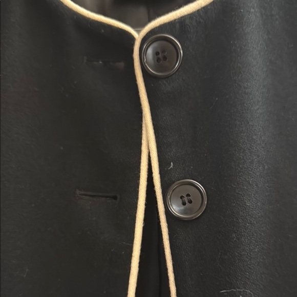 Oleg Cassini Black and White Blazer with Elegant Trim - Picture 4 of 4